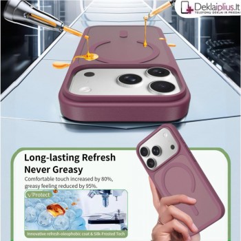 „Skin Feel“ TPU hibridinis su MagSafe dėklas - bordo (Apple Iphone 17 Pro Max/18 Pro Max)